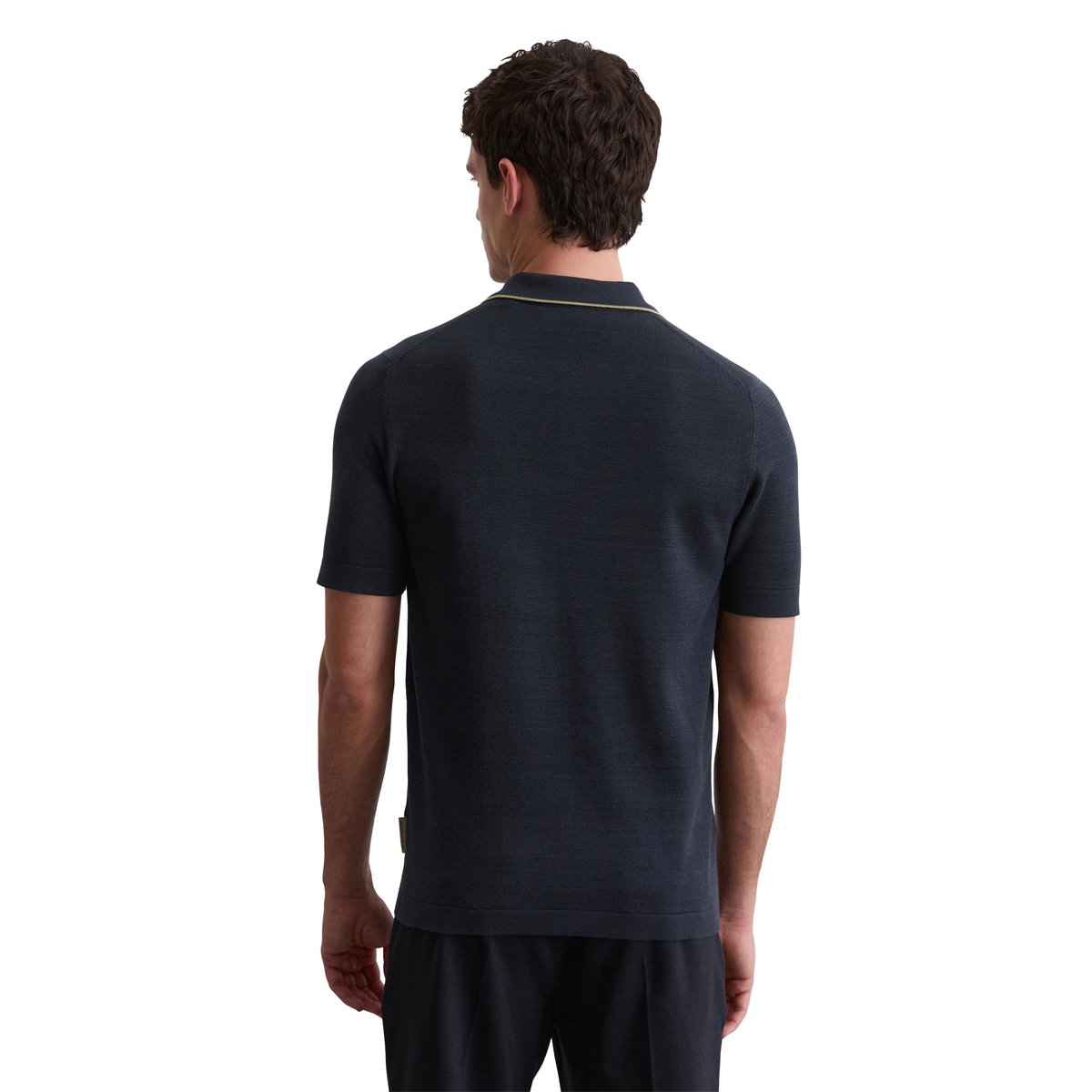Polo en tricot DFB Travel Collection en pur coton bio bleu foncé, MARC O'POLO