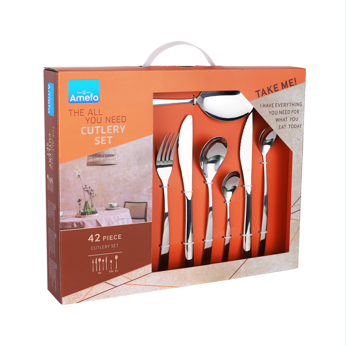 Coffret cadeau 42 pièces - GAÏA inox, AMEFA