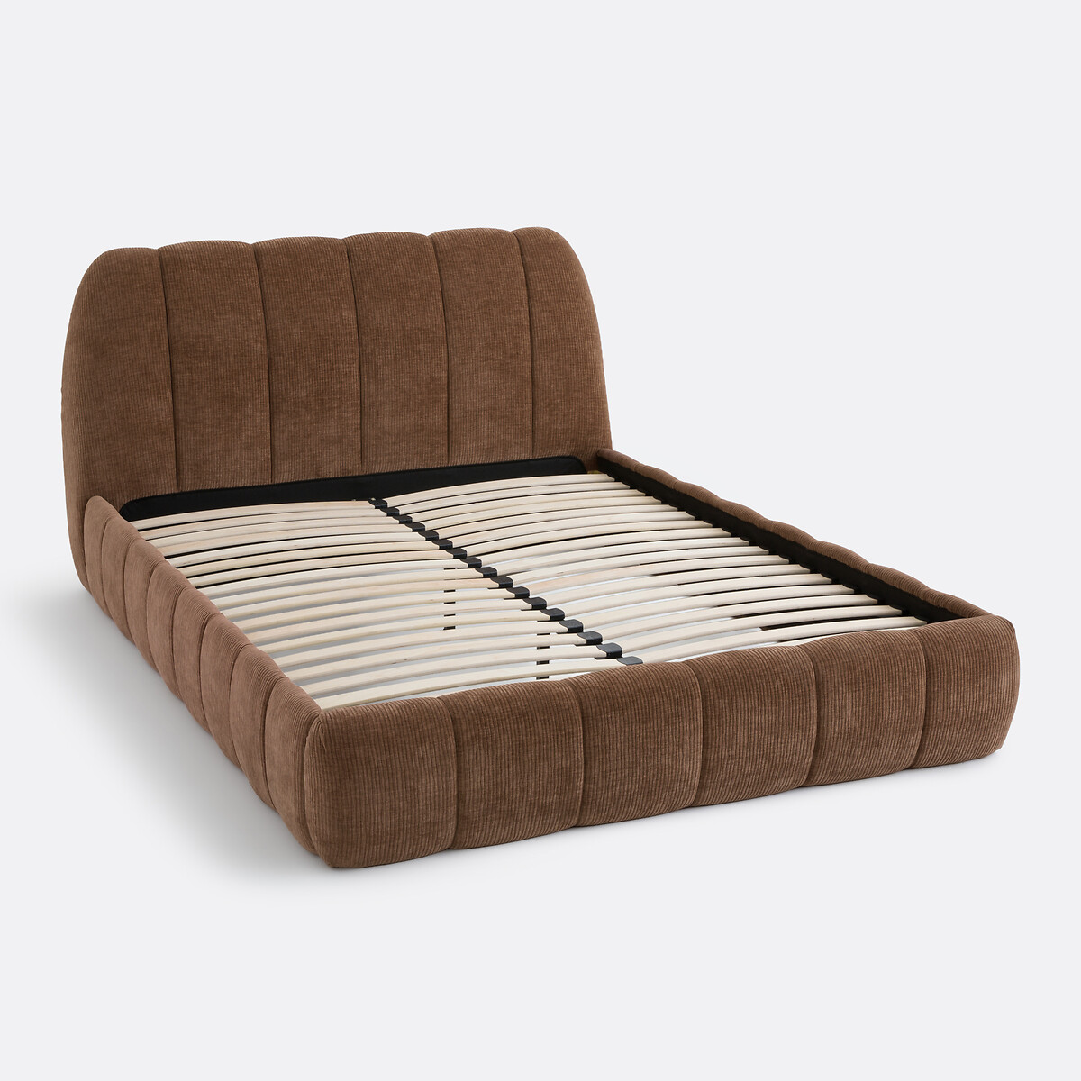 Cama tapizada con somier, NURIA chocolate, LA REDOUTE INTERIEURS