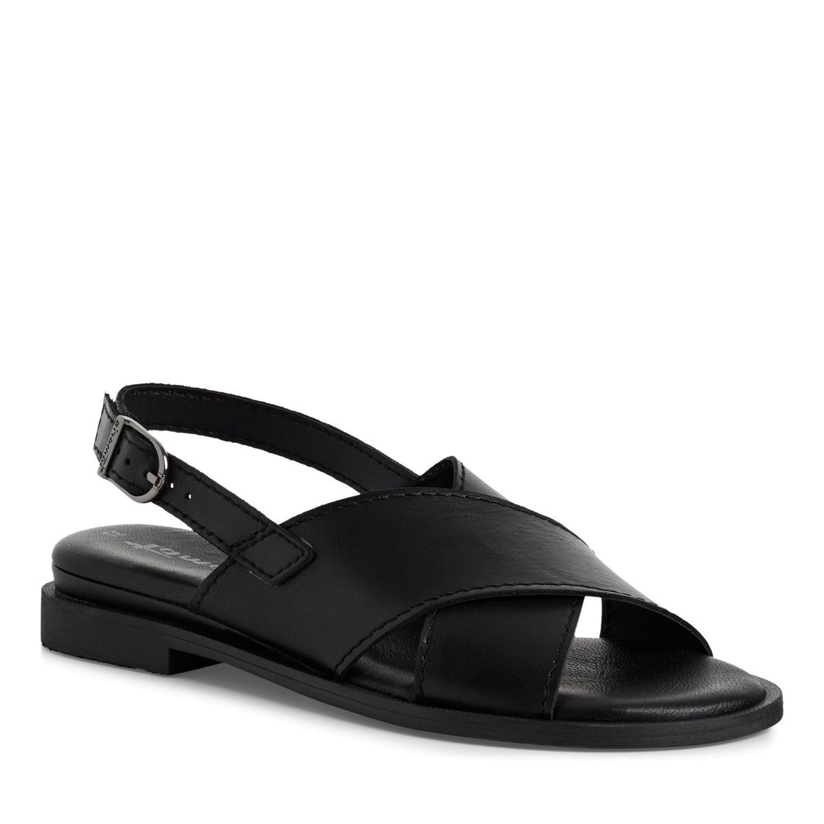 Sandale en cuir noir cuir, TAMARIS