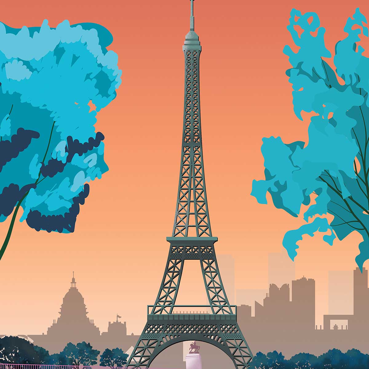 Tableau ville Paris France tableau alu dibond, HEXOA