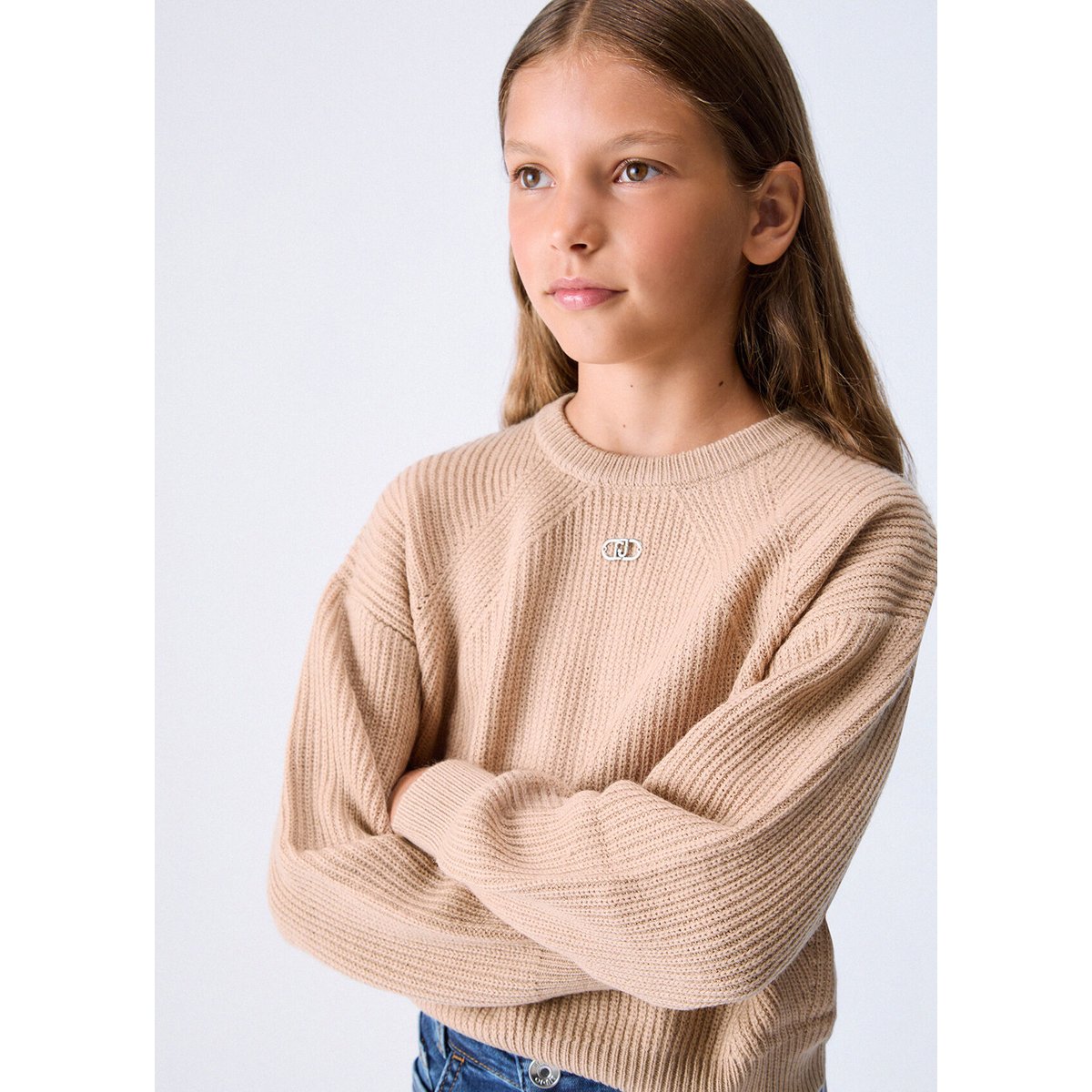 Maille en mélange de laine beige, LIU JO