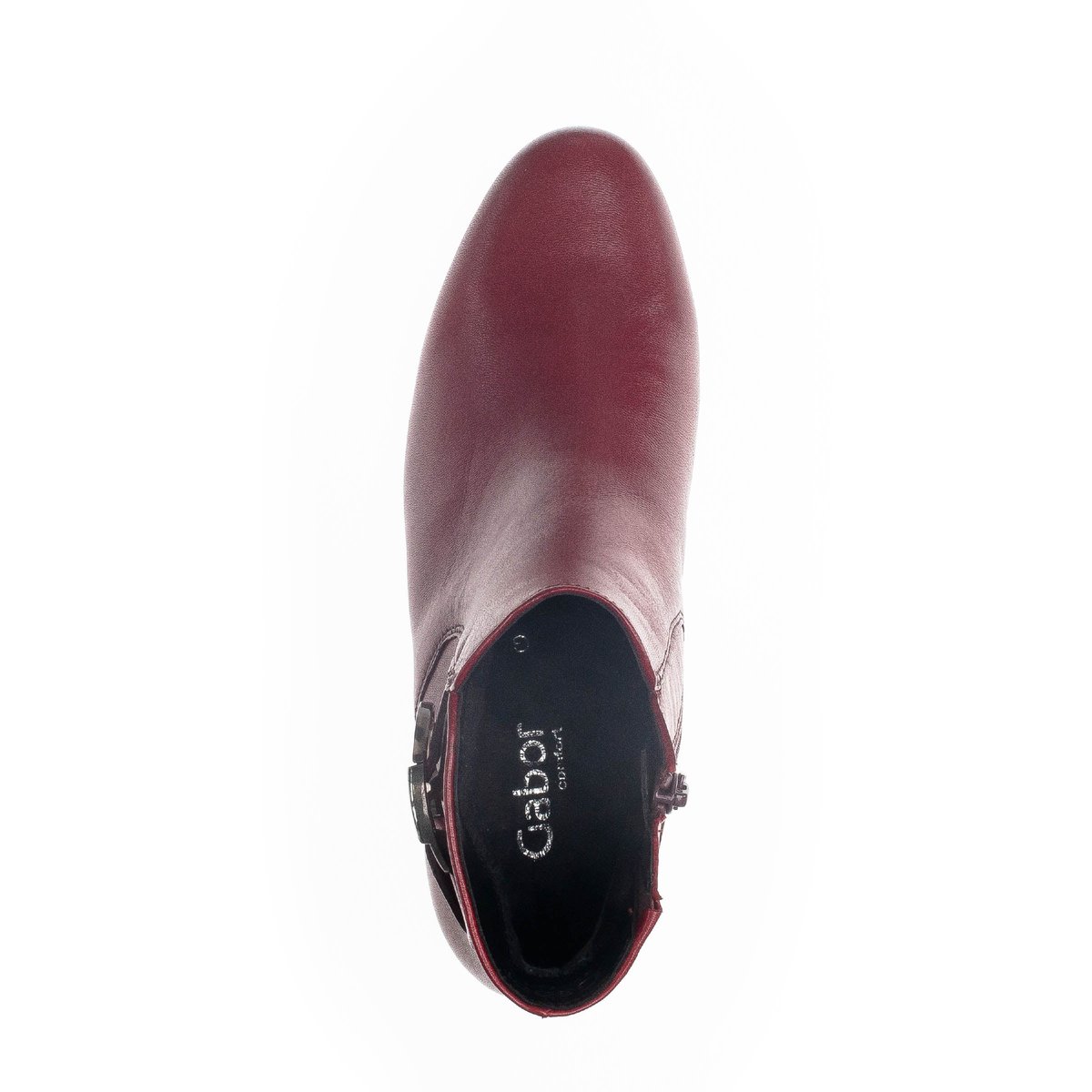 Bottines en cuir à talon décroché block rouge, GABOR