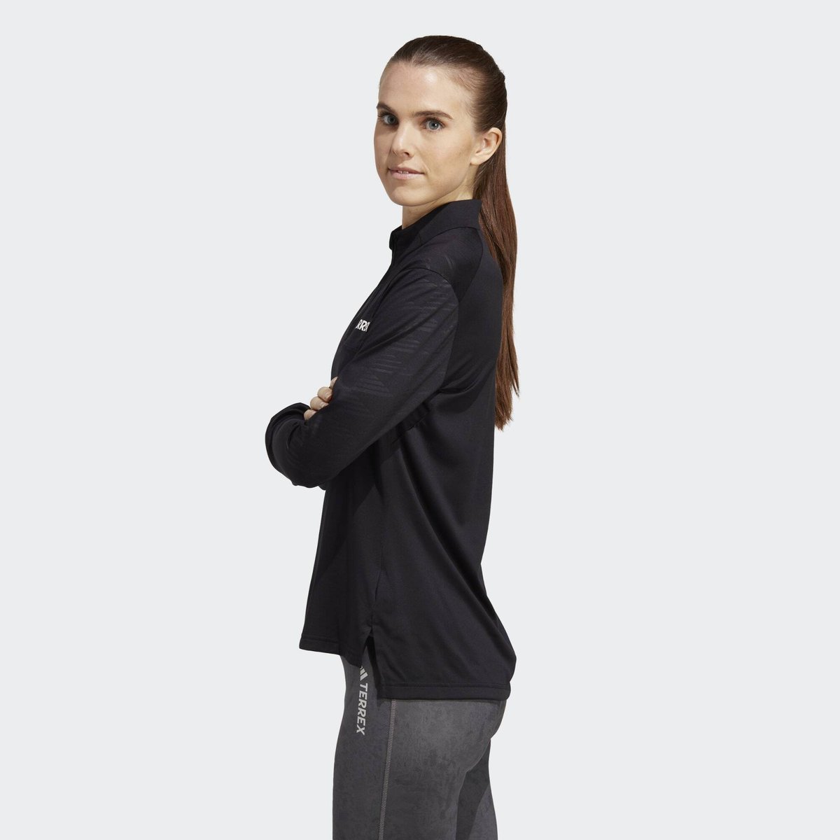 T-shirt manches longues à demi-zip Terrex Multi black, adidas Performance