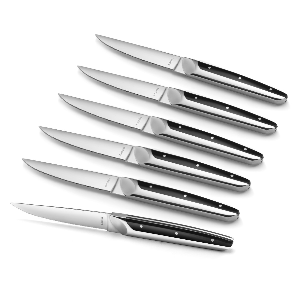 Coffret magnet 6 couteaux steak - EMPEROR couleur unique, AMEFA
