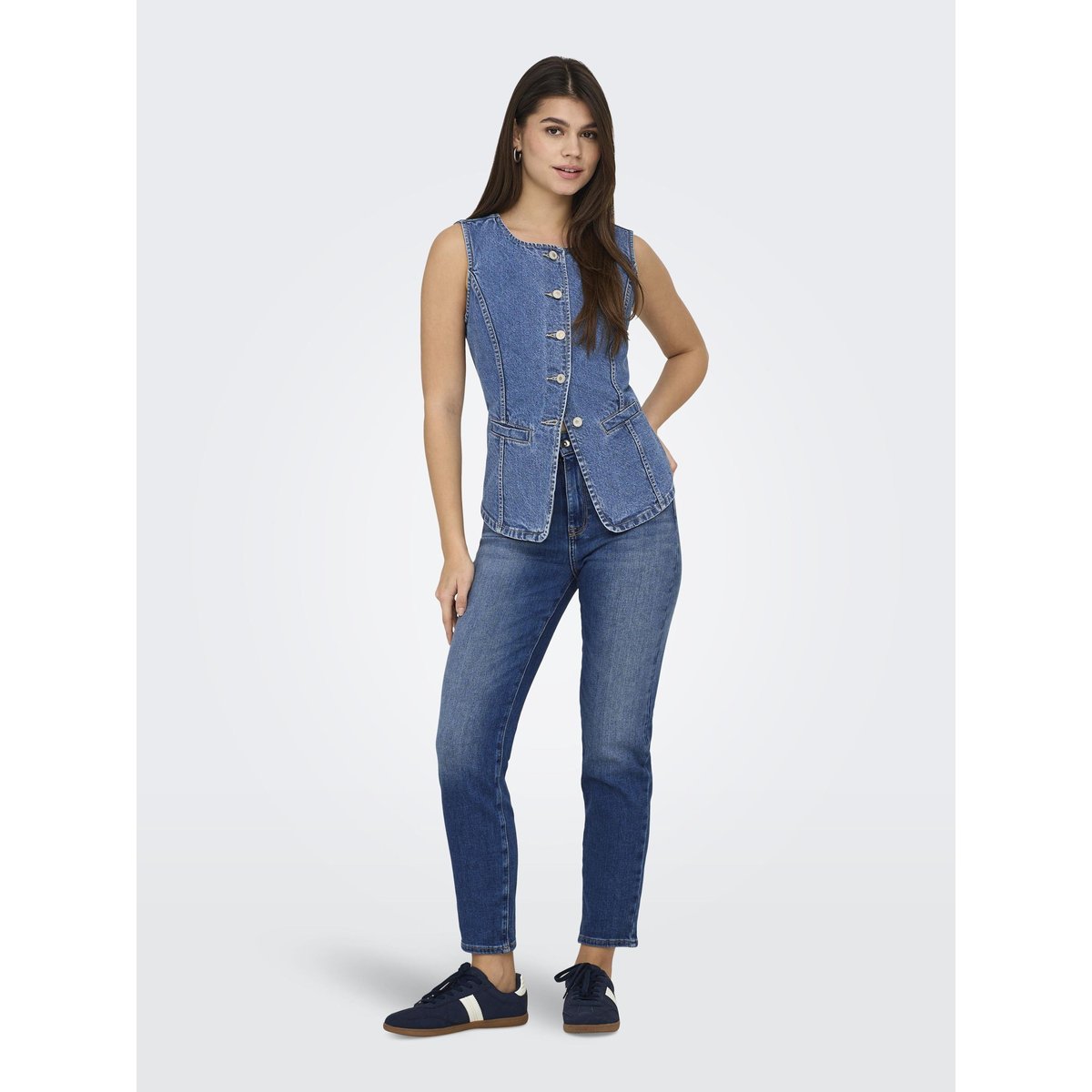 Top medium blue denim, ONLY
