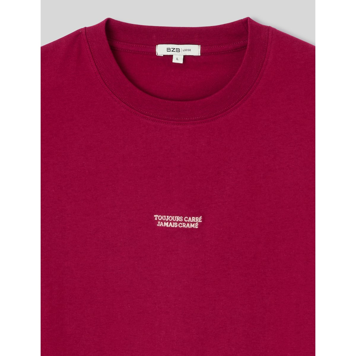 Tshirt brodé poitrine bordeaux, BZB