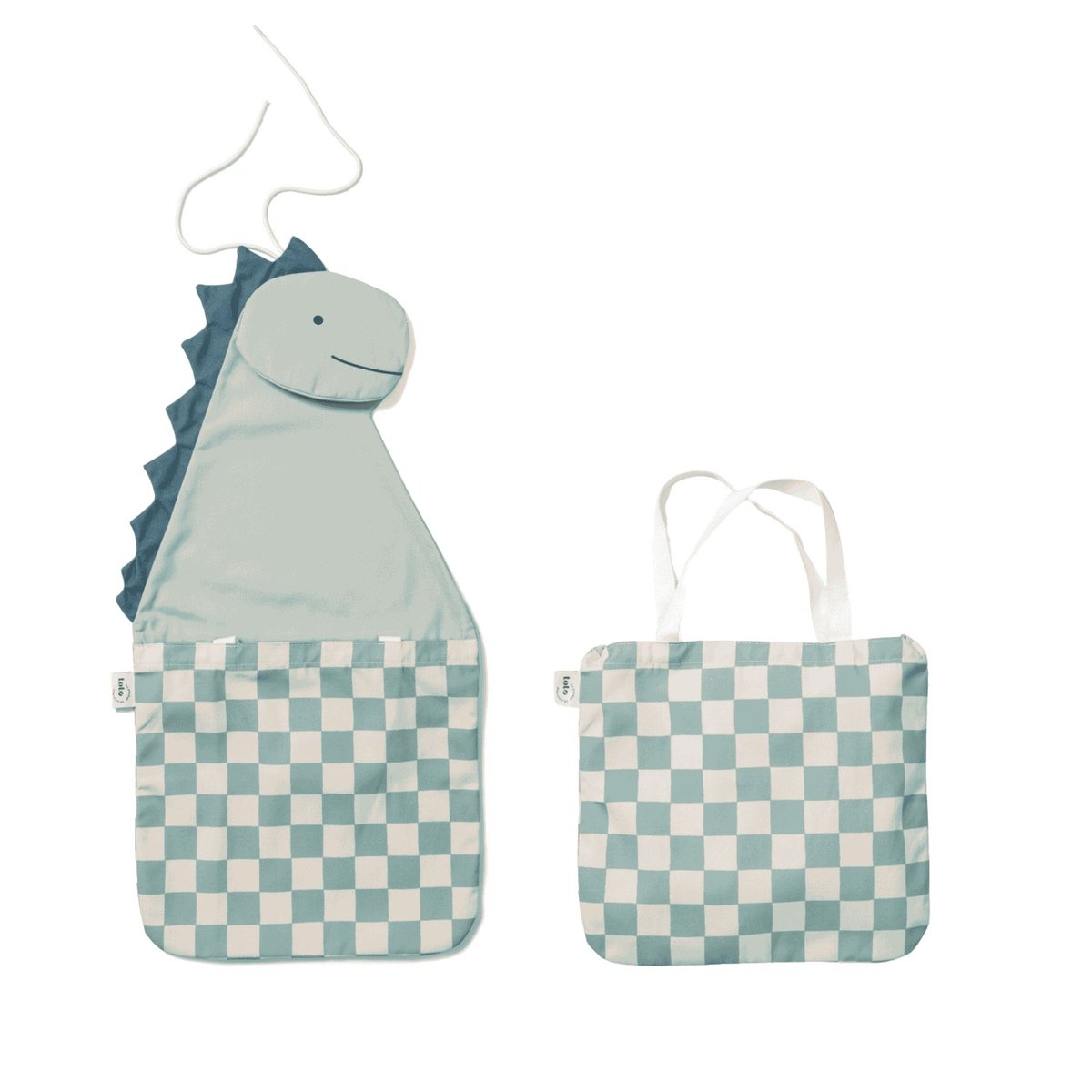 play&go - rangement mural & sac - dino ecru/vert, PLAY ET GO