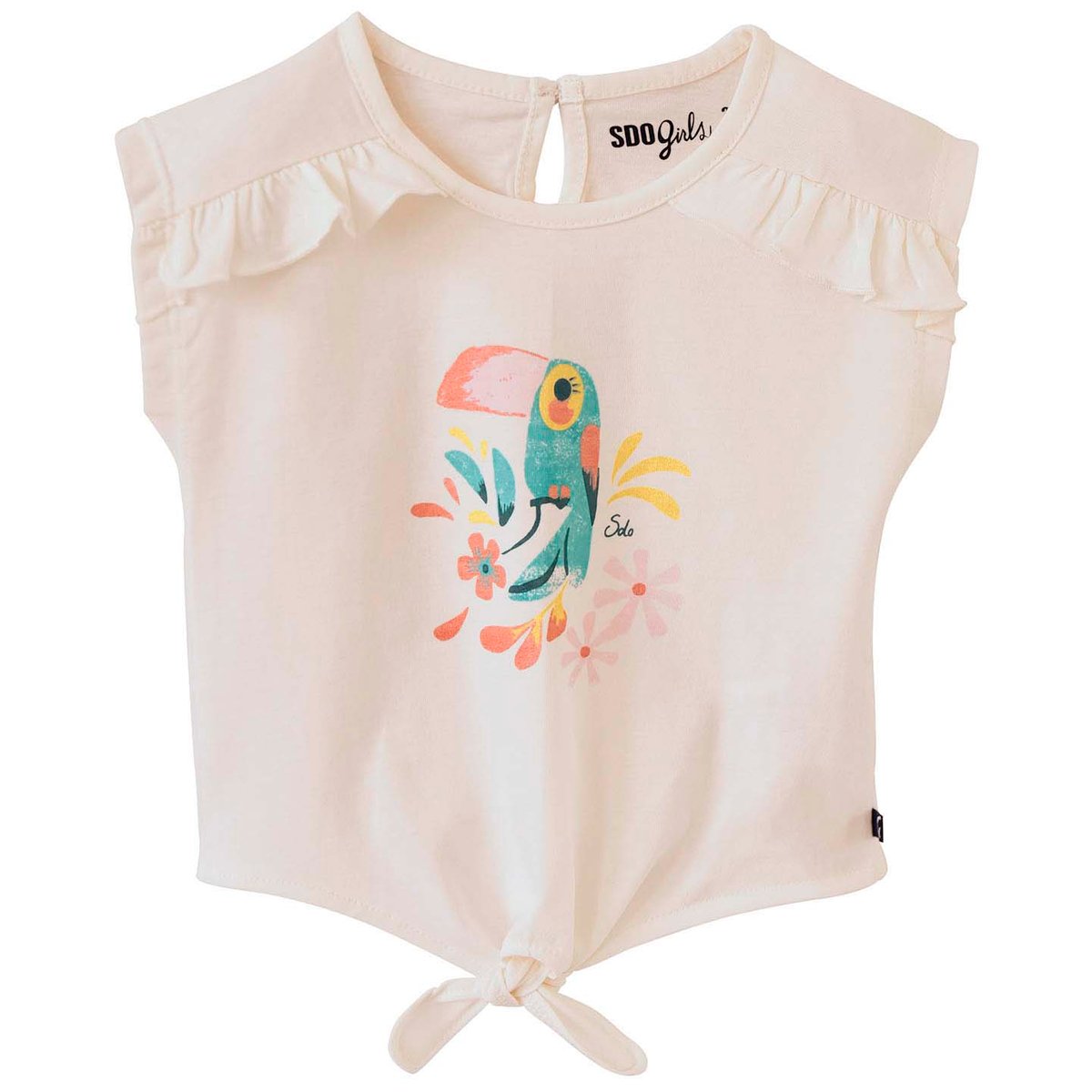 Tee shirt a volants candrali beige, SUCRE D'ORGE