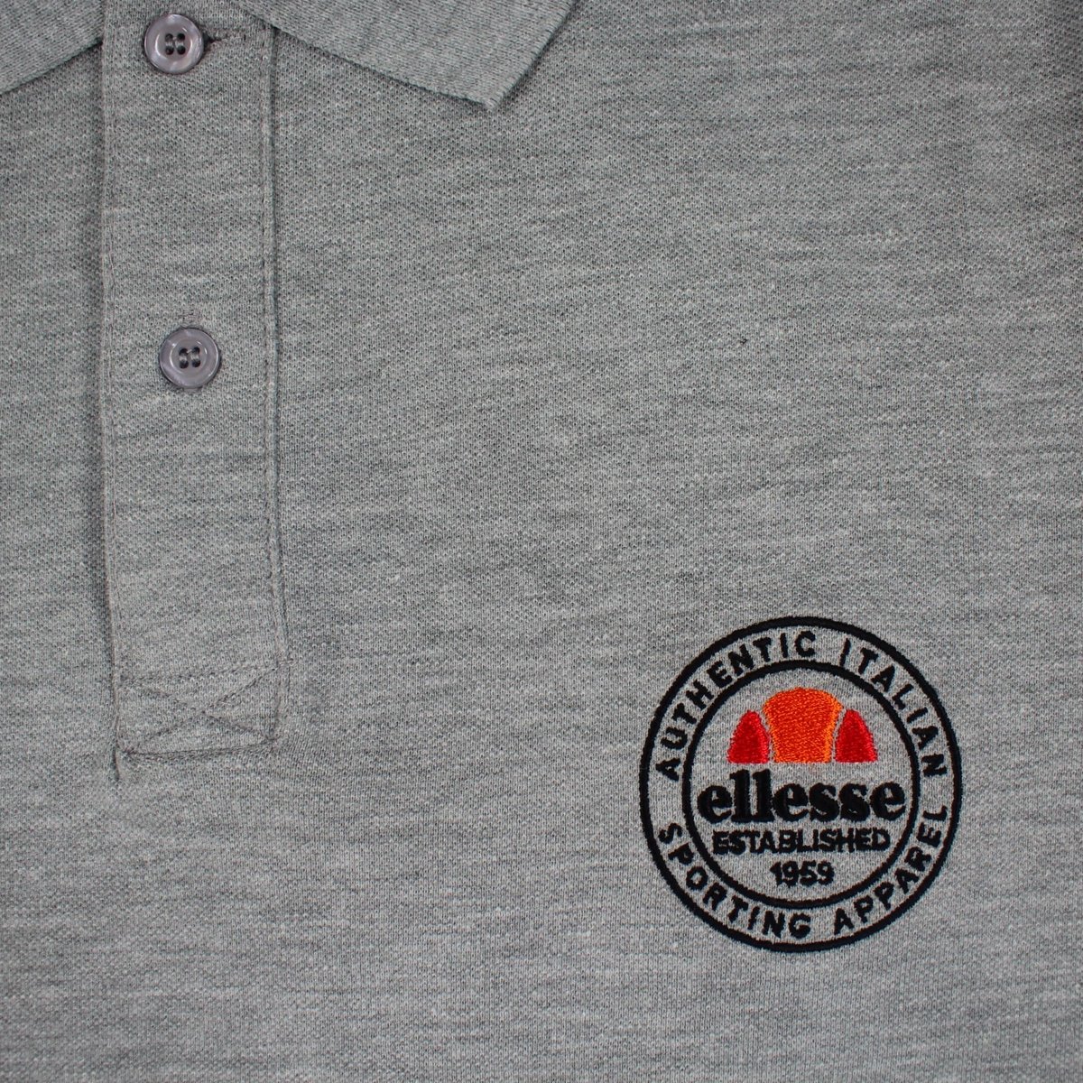 Polo manches courtes, patte de boutonnage et détails brodés GENTLEMAN gris, ELLESSE