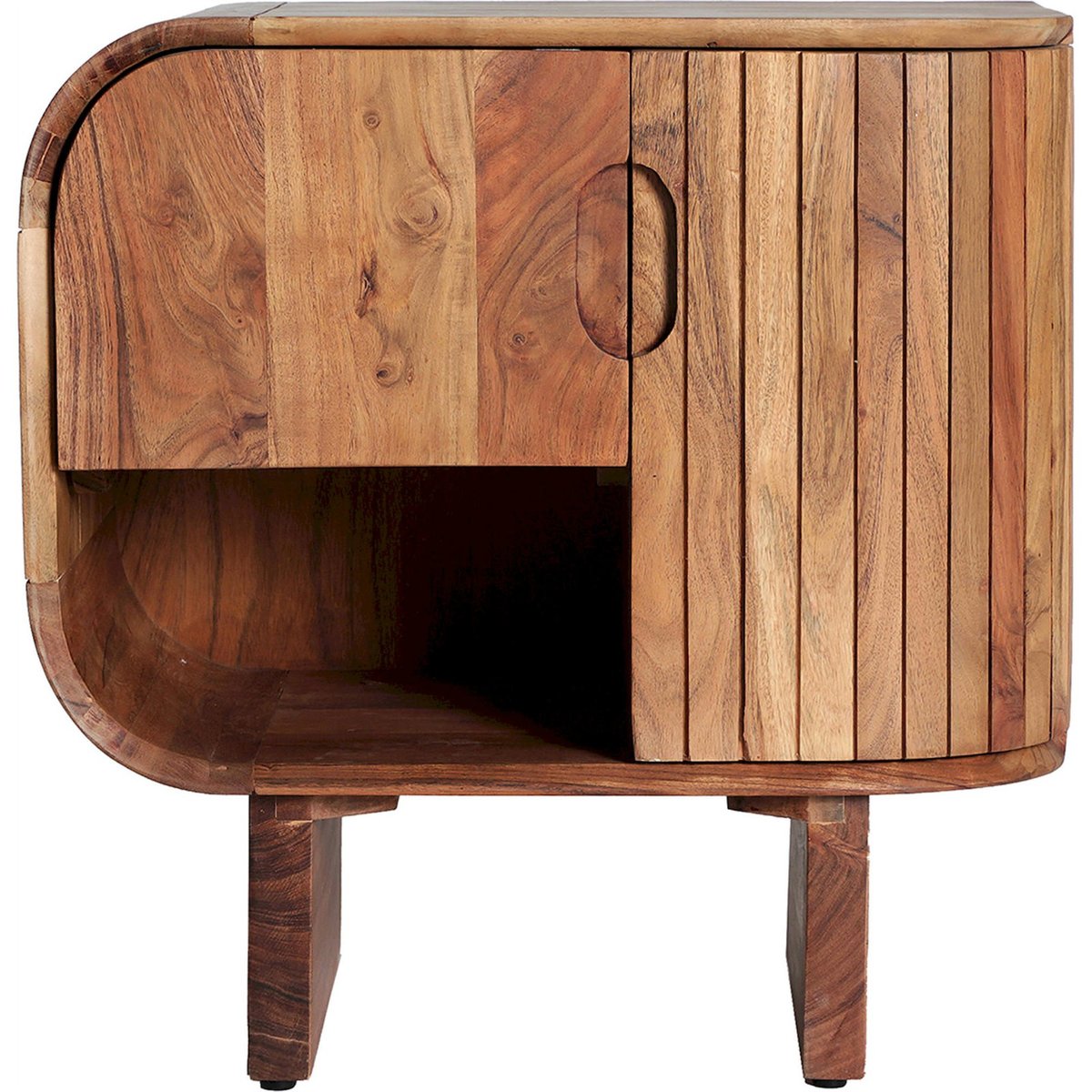 Table de chevet en acacia, Style contemporain brun acacia naturel chaleureux, RECOLLECTION
