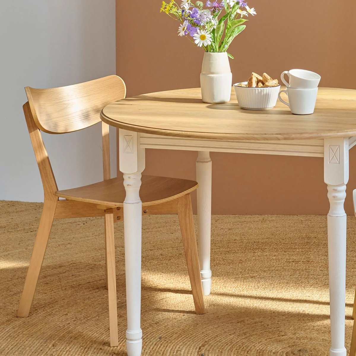 Chaise scandinave en bois (lot de 2) - LETA marron clair, HELLIN, DEPUIS 1862