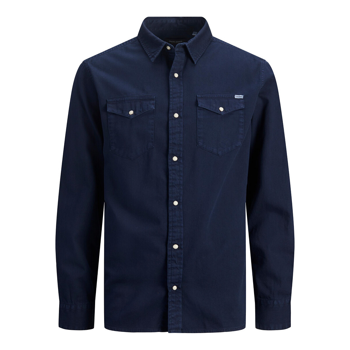 Slim hemd in jeans Jjesheridan marineblauw, JACK & JONES