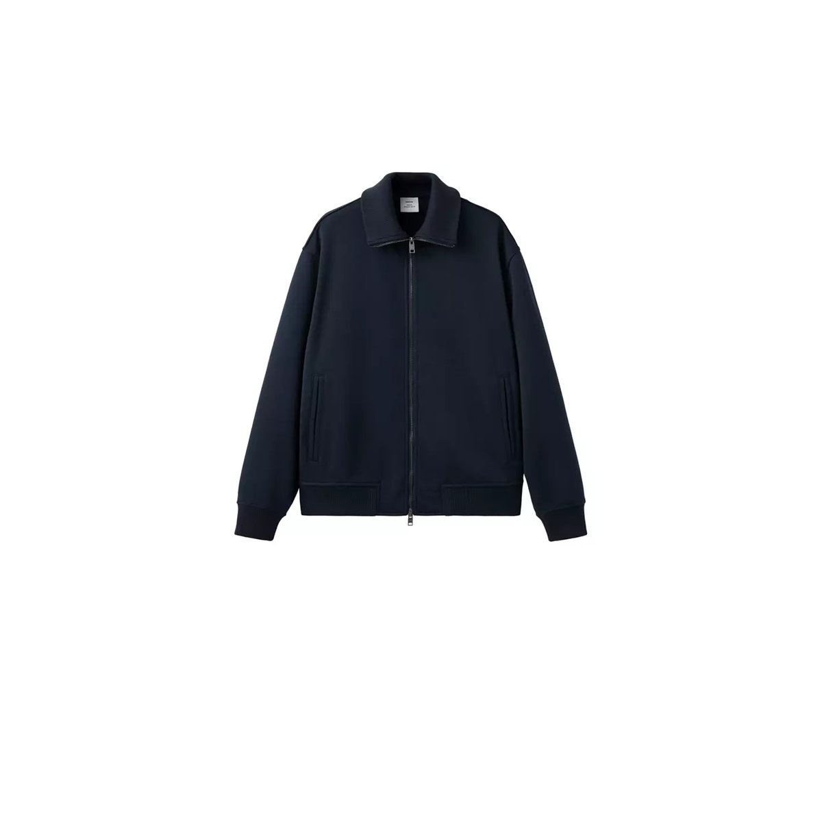 Sweat-shirt zippé bleu marine, MANGO MAN