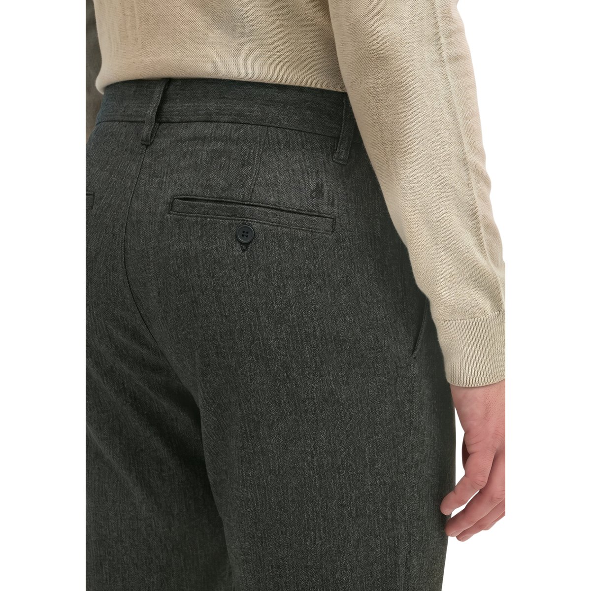 Chino modèle Stig, coupe jogger en mélange élastique de coton bio et de viscose noir, MARC O'POLO
