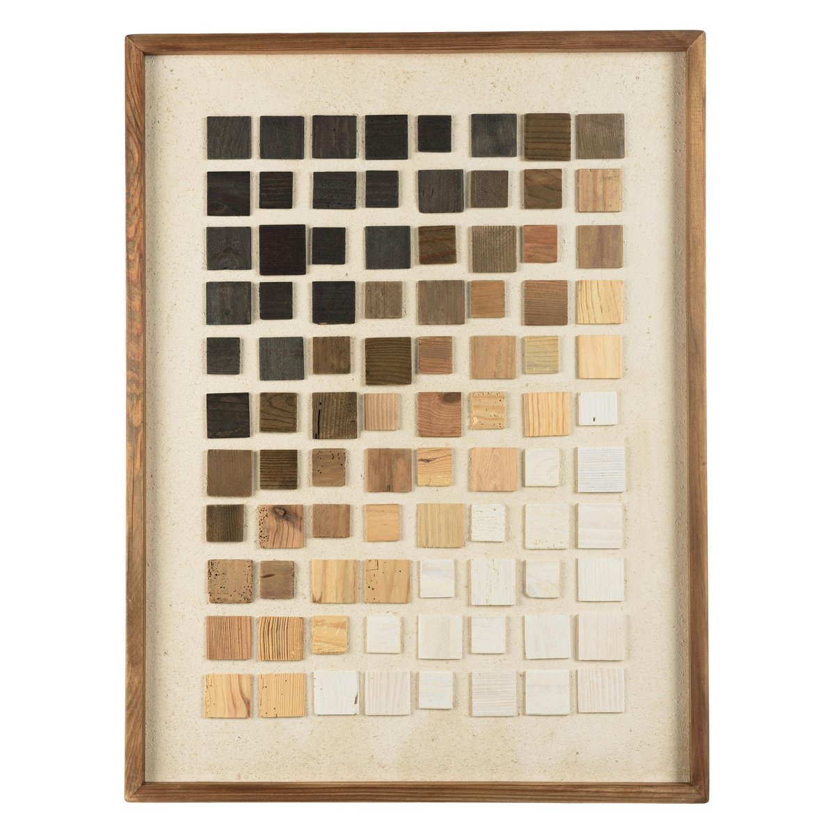 Décoration murale dégradé de mosaïque sur tissu 62 x 82 cm DENVER bois naturel, PIER IMPORT
