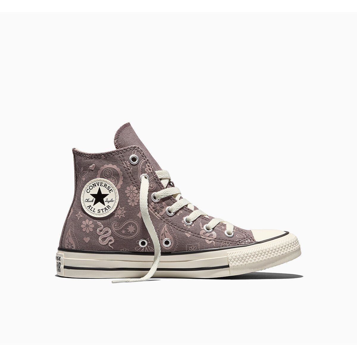 Kids Chuck Taylor All Star Hi Paisley Trainers plum, CONVERSE