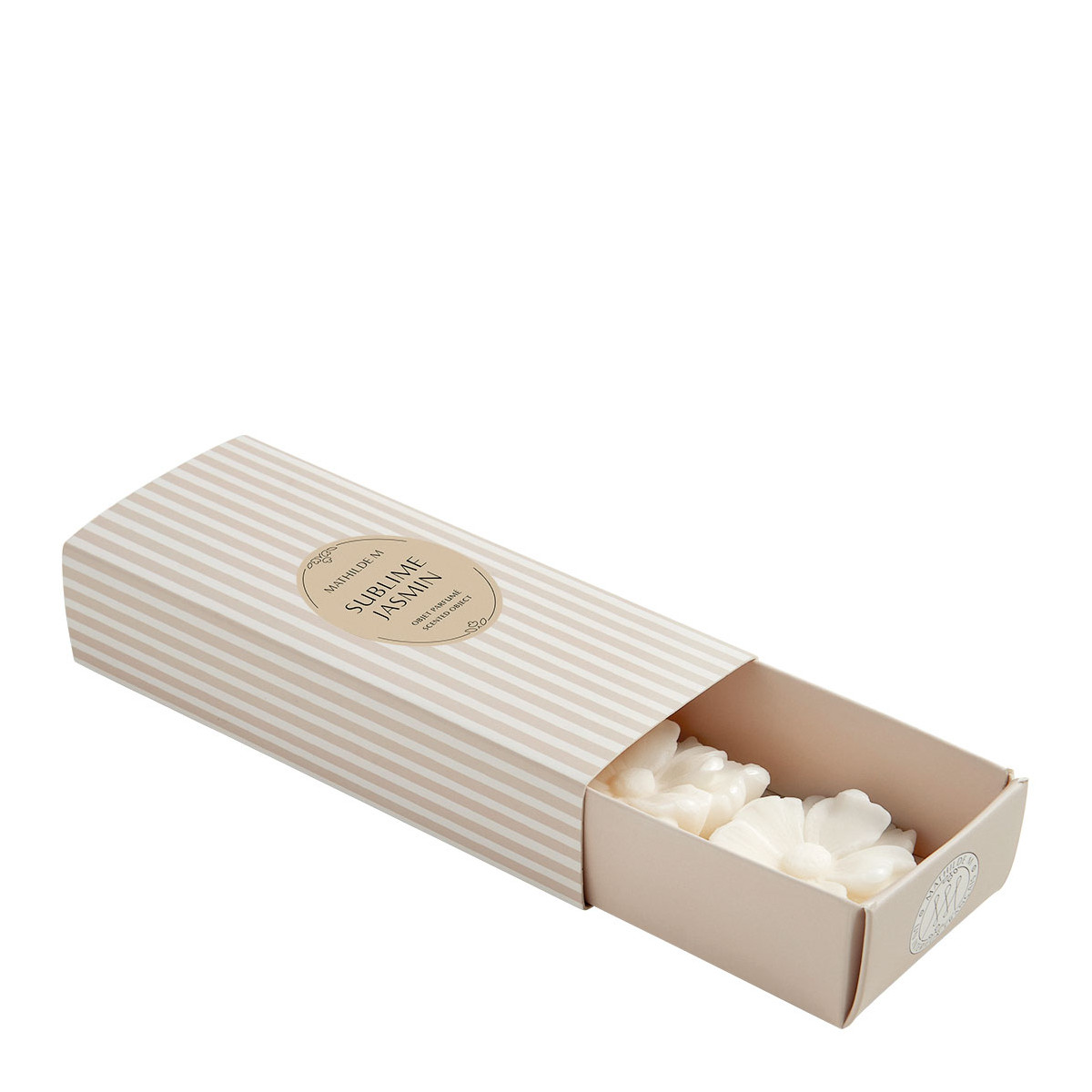 Coffret de 3 décors fondants en cire parfumée - SUBLIME JASMIN blanc, MATHILDE M