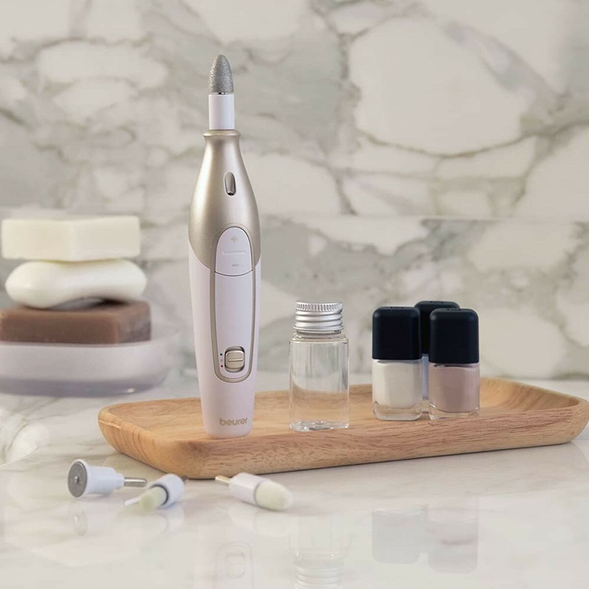 Kit de manucure et pédicure MP 64 blanc/doré, BEURER