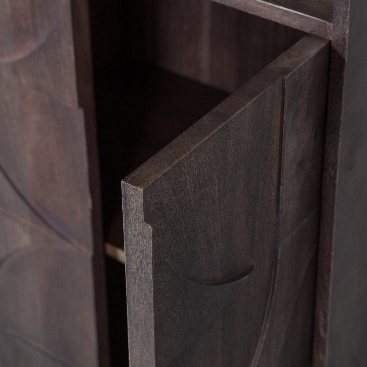 Armoire 4 portes en manguier DRAW noyer, WOOOD