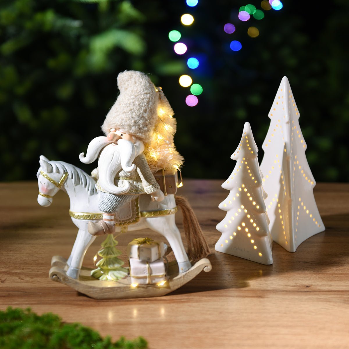 Figurine père noël avec LED artificielle H26 PLAY gris, SIA DECO