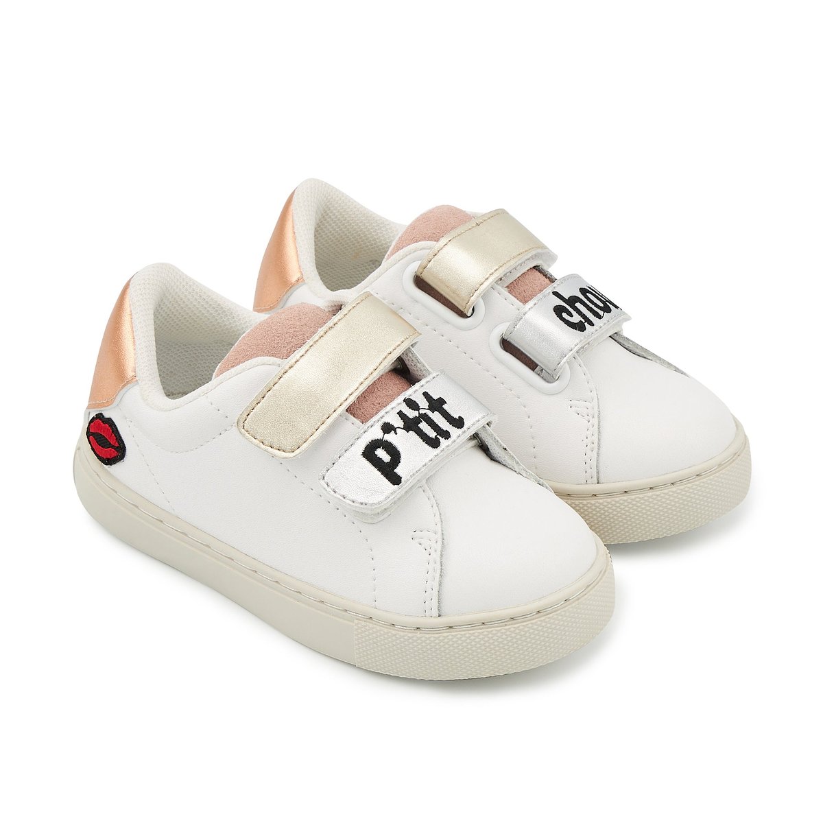 Baskets Enfant En Cuir Mini Edith P'tit Chou blanc, BONS BAISERS