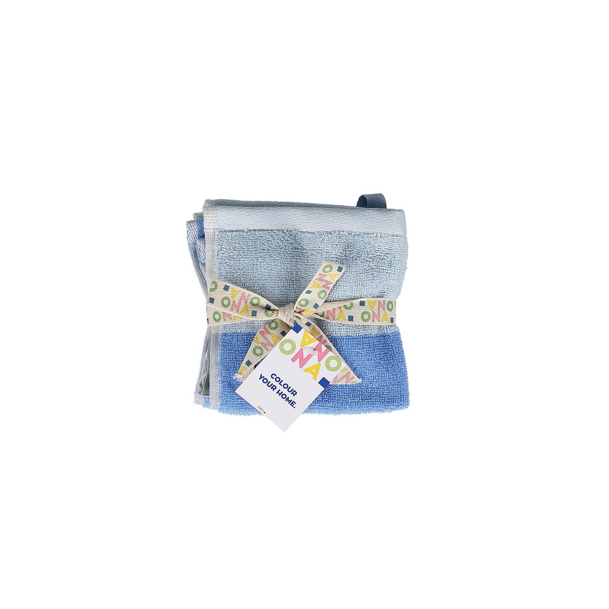 Lot de 2 Serviette De Main PIXIE bleu, ONA