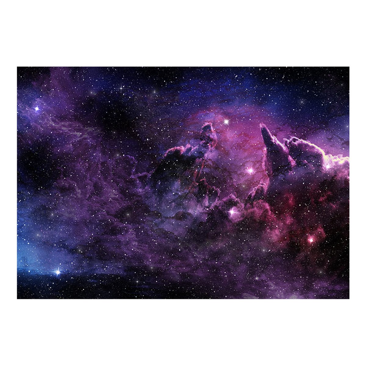 Papier peint intissé panoramique Paysage Purple Nebula violet, EDEN