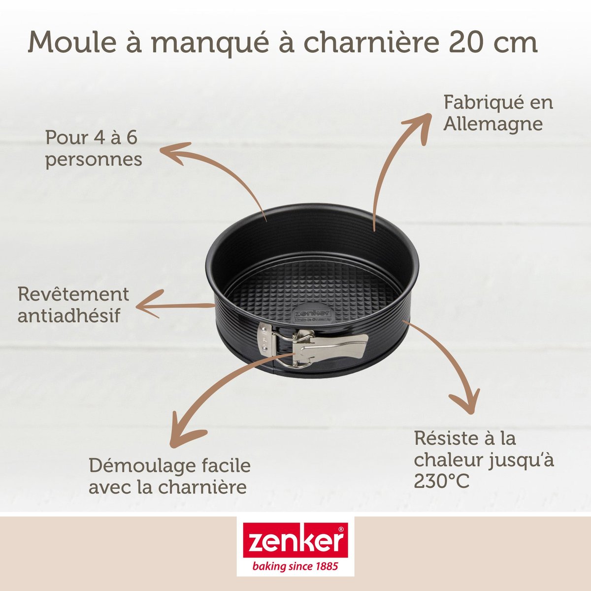Ensemble de 2 Moules à manqué à charnière 26 cm BLACK METALLIC noir, ZENKER