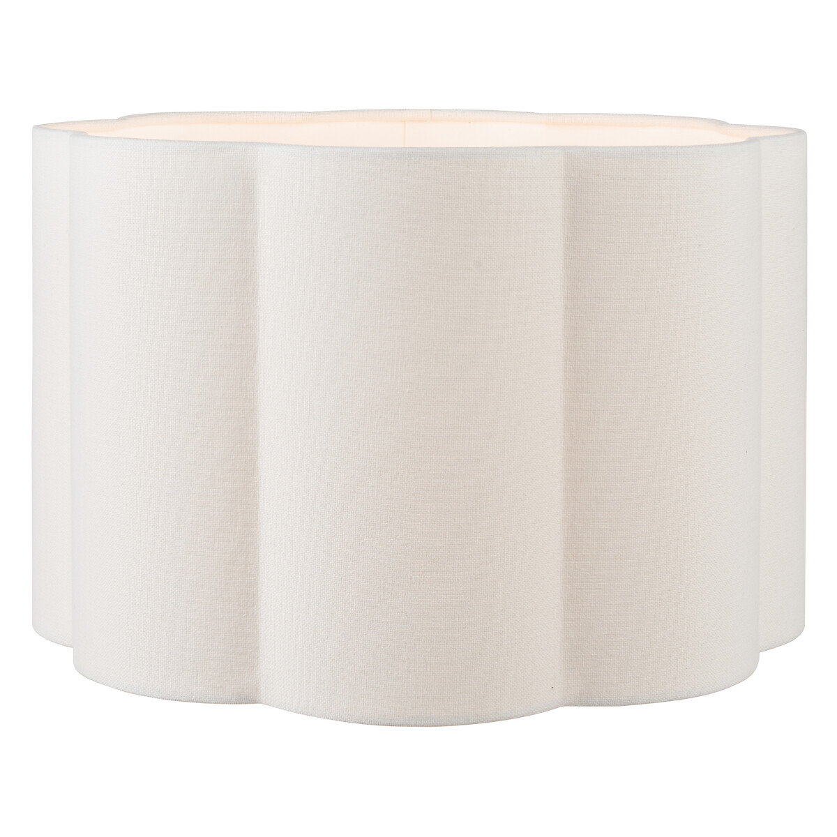 30cm Briar Handloom Scalloped Cylinder Shade white, SO'HOME