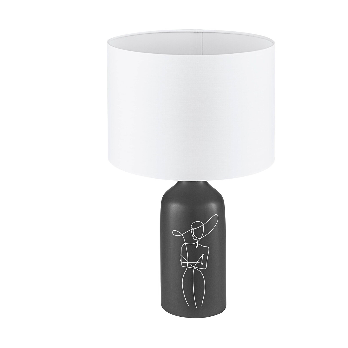 Candeeiro de mesa Vinoza, EGLO branco/preto, EGLO