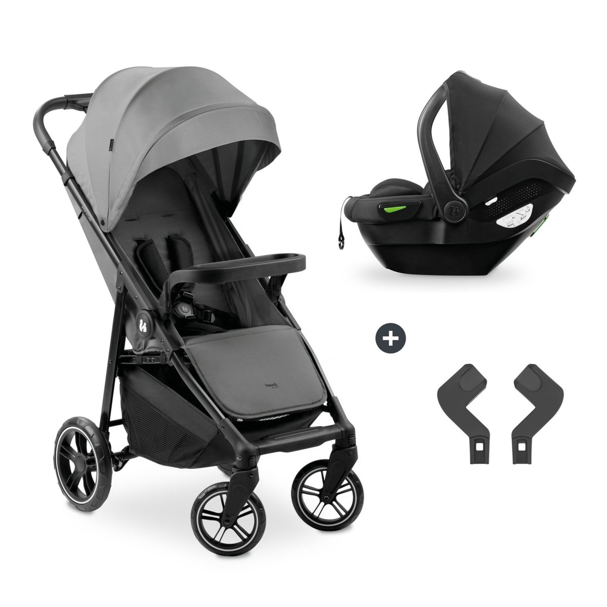 Poussette duo Shop N Care Travel Set gris, HAUCK