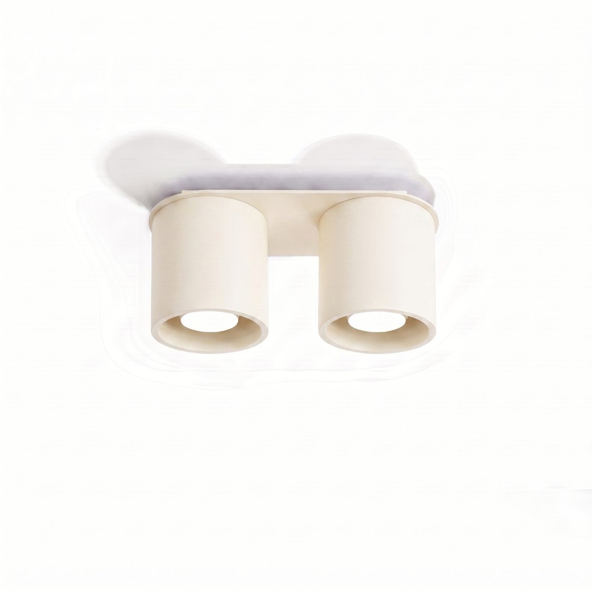 Plafonnier Aluminium Beige GU10 2 Orbis beige, EDEN