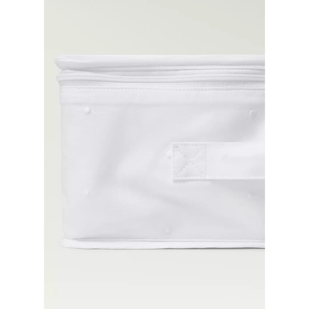 Boîte de rangement avec détails brodés blanc, MANGO HOME