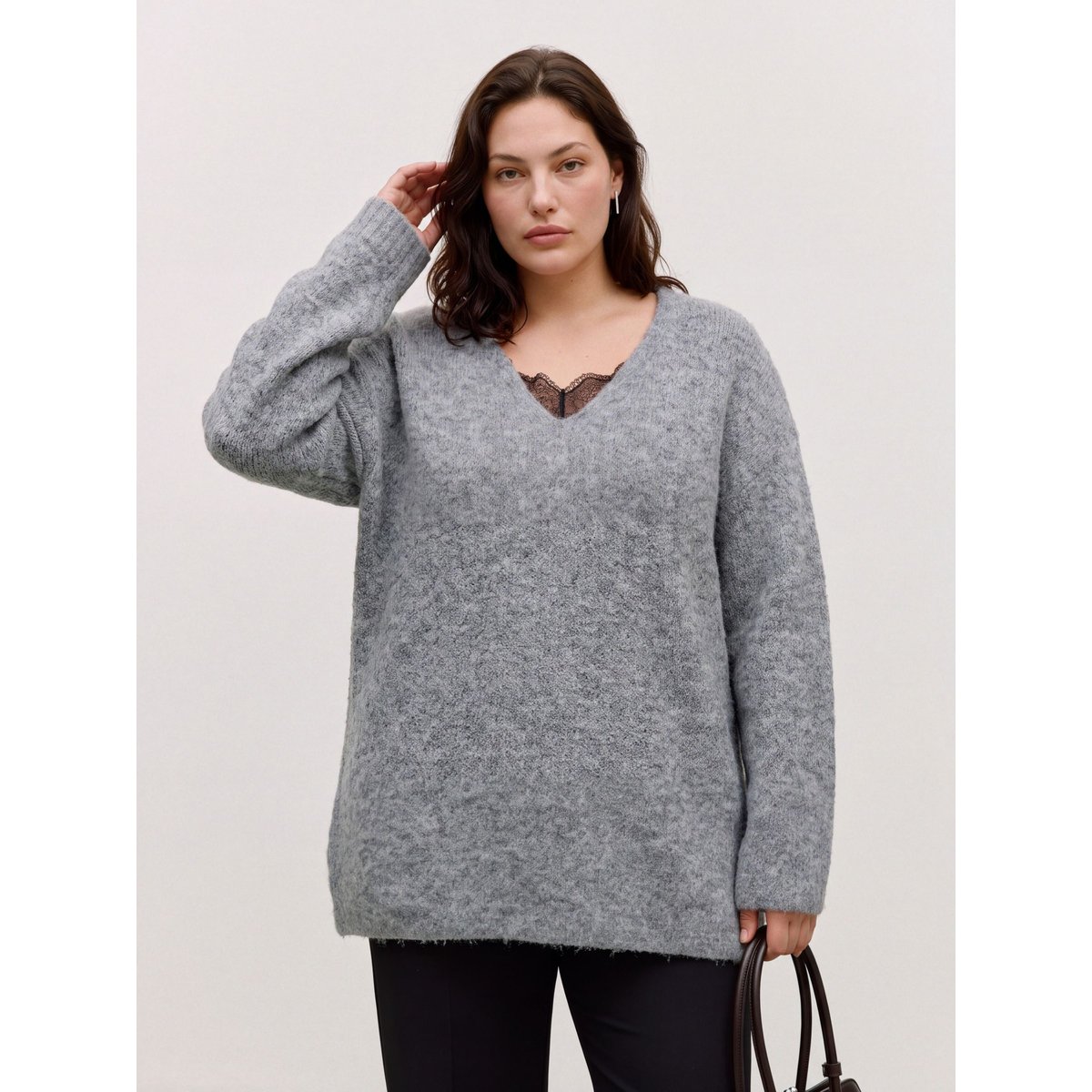 Pull medium grey melange 1, VERO MODA