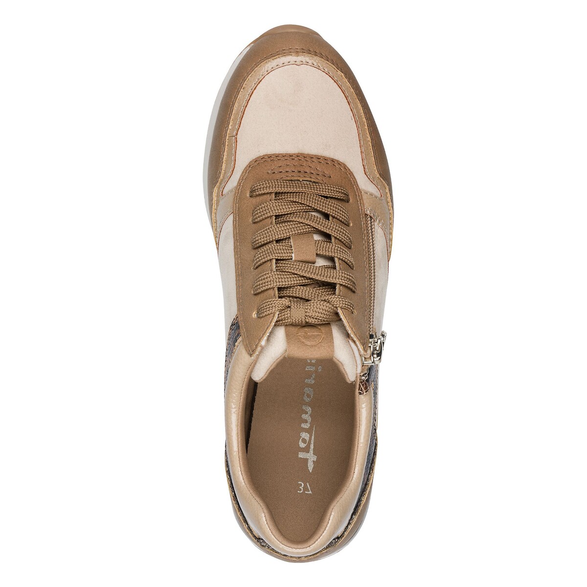 Baskets zippées camel/beige, TAMARIS