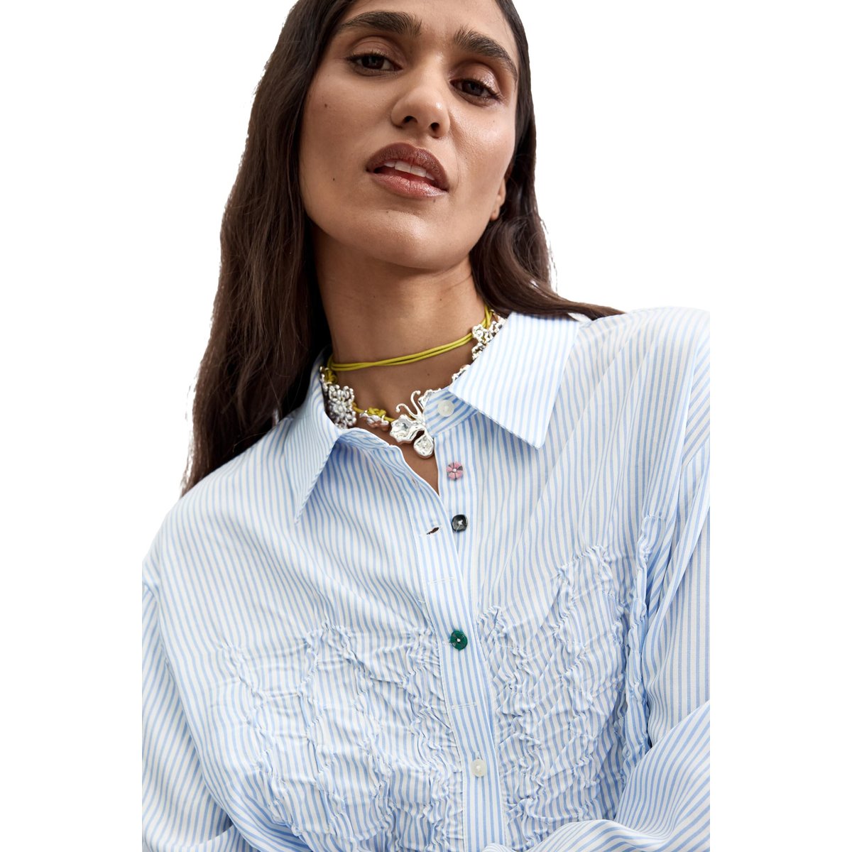 Chemise longue à rayures bleu, DESIGUAL