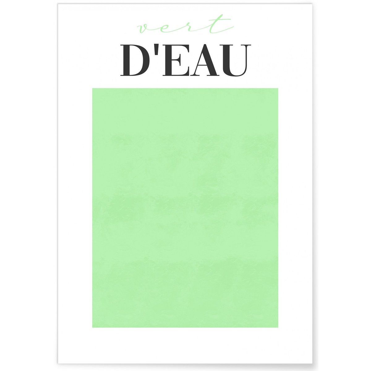 Affiche Vert d'Eau blanc, L'AFFICHERIE