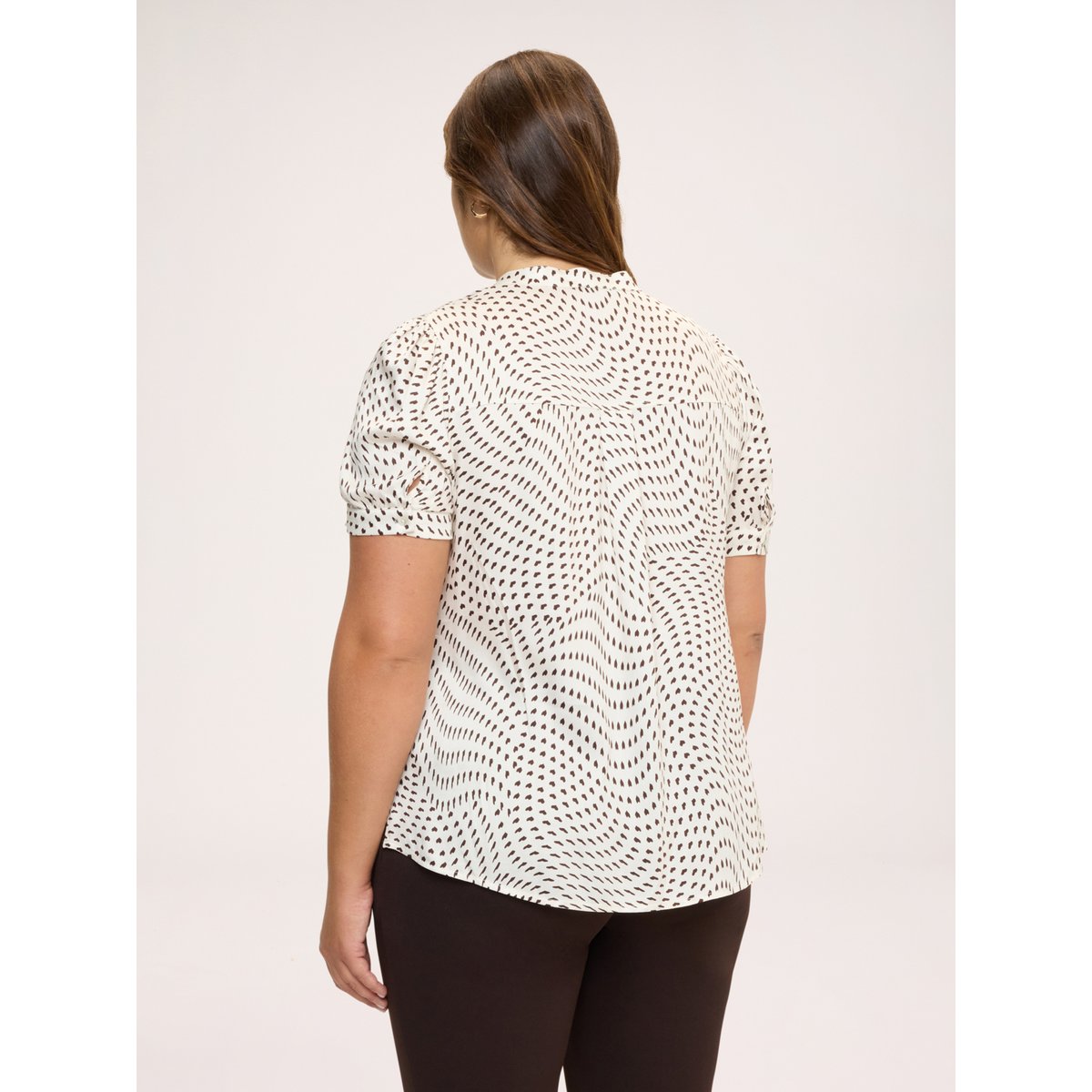 Blouse imprimée marron, FIORELLA RUBINO