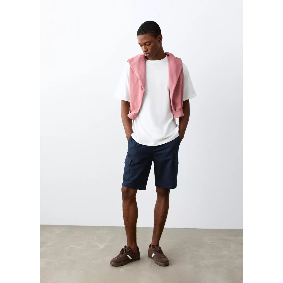 Bermuda poches cargo bleu marine, MANGO TEEN