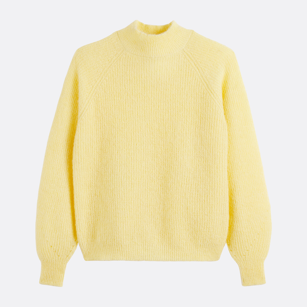 Pull col montant alpaga mélangé Signature ARISTIDE jaune, LA REDOUTE COLLECTIONS