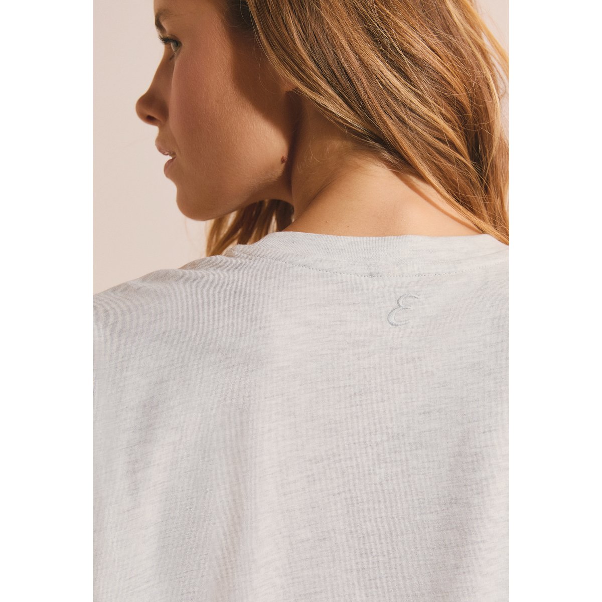 Chemise de nuit en coton JOANNE gris clair, ETAM