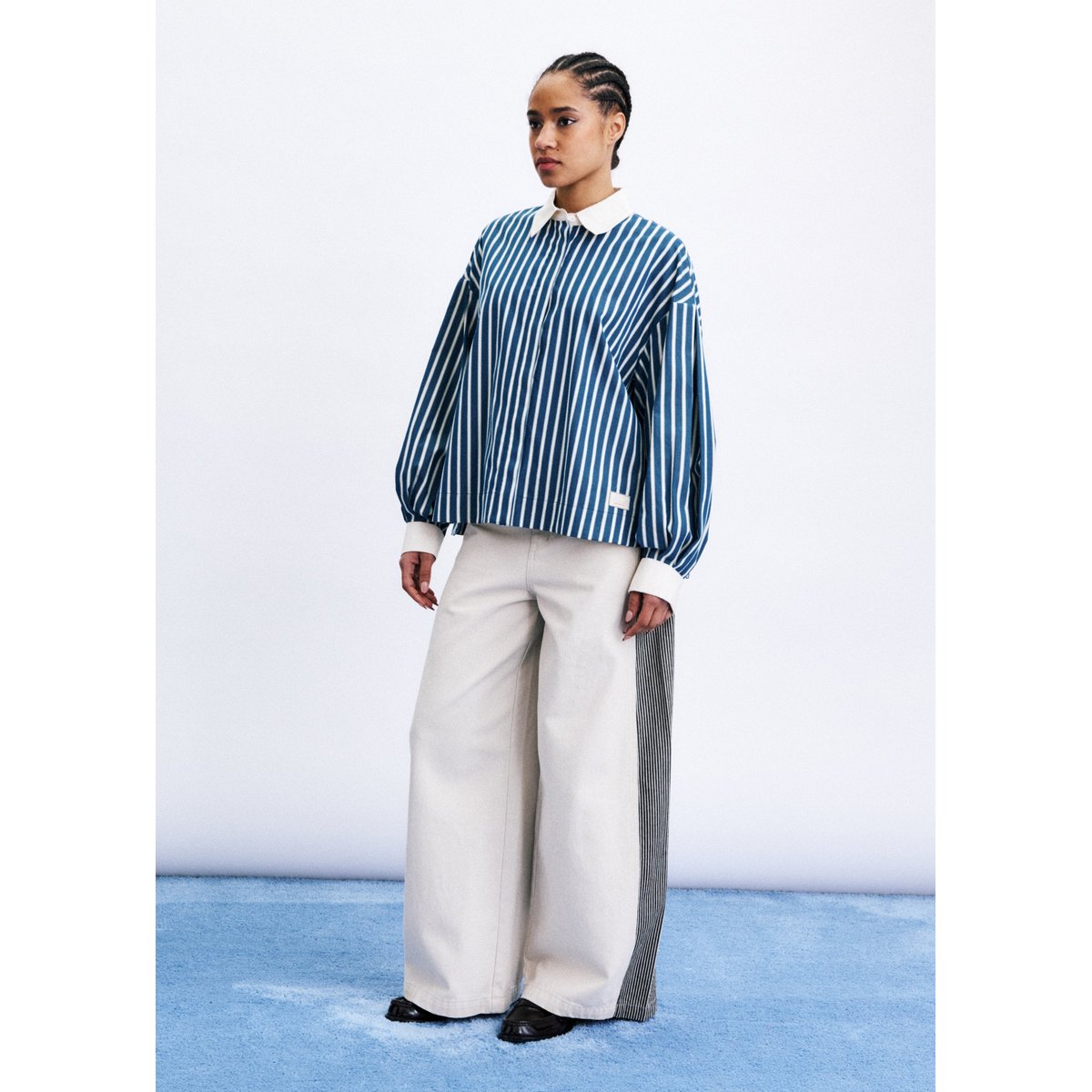 Chemise Mandrakia en coton MANDRAKIA bleu petrole, FRNCH