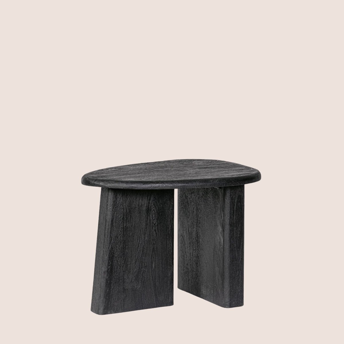 Table basse de salon galet en bois de manguier L60 - JUAREZ noir, HELLIN, DEPUIS 1862