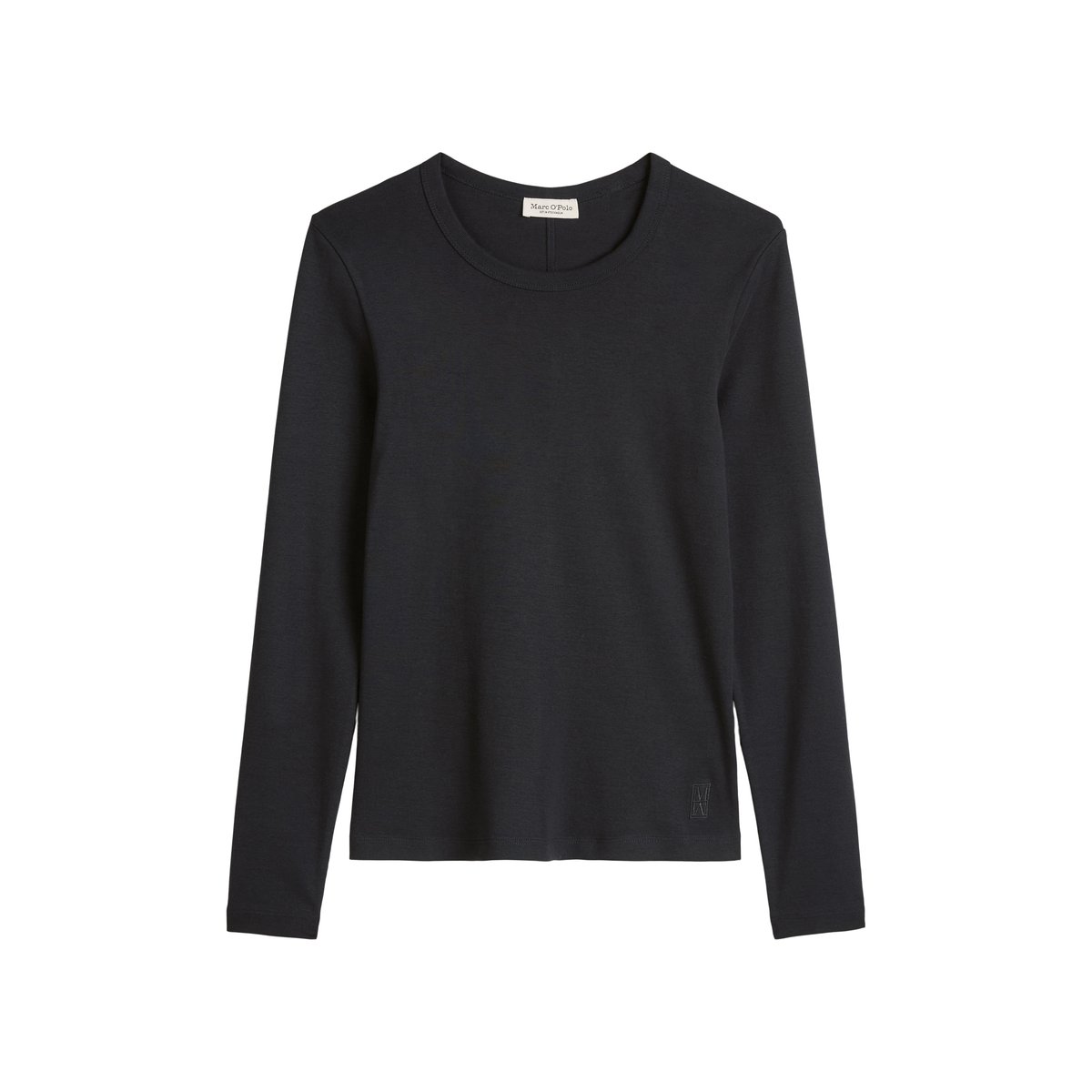 T-shirt long régulier en pur coton bio bleu foncé, MARC O'POLO