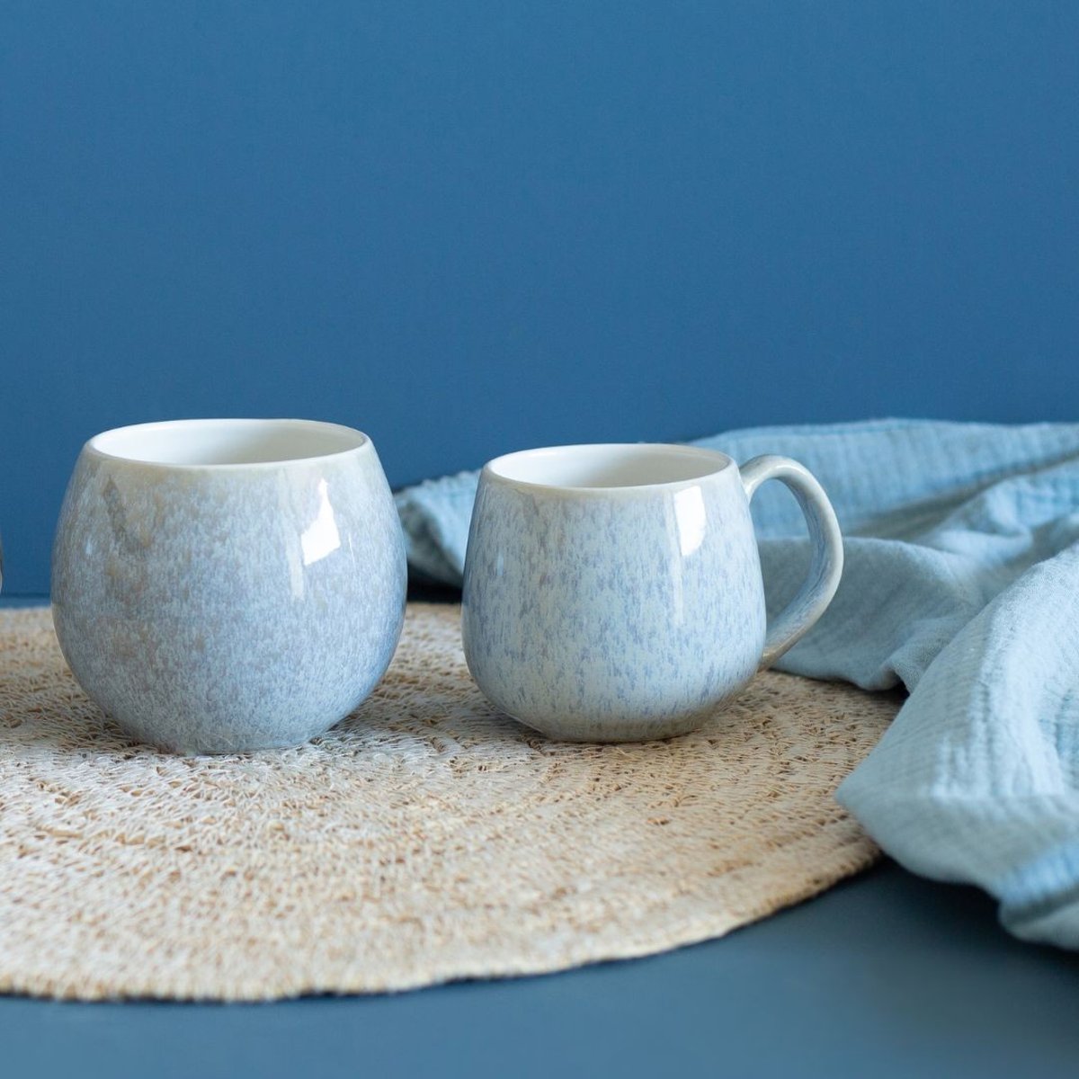 Lot de 4 tasses expresso, BOREA bleu, ARTIME