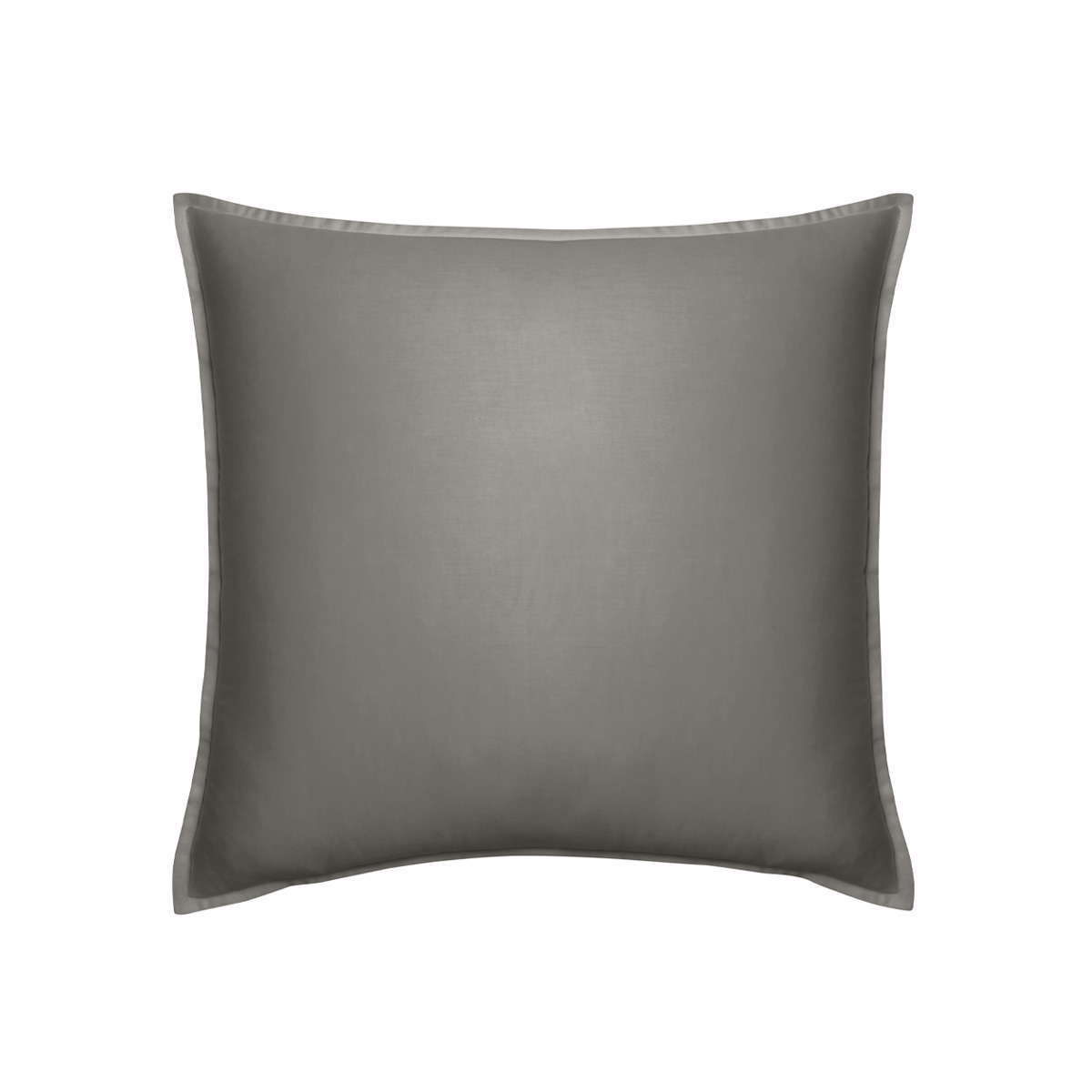 Taie d'oreiller unie en satin de coton, PALAZZO gris zinc, ESSIX