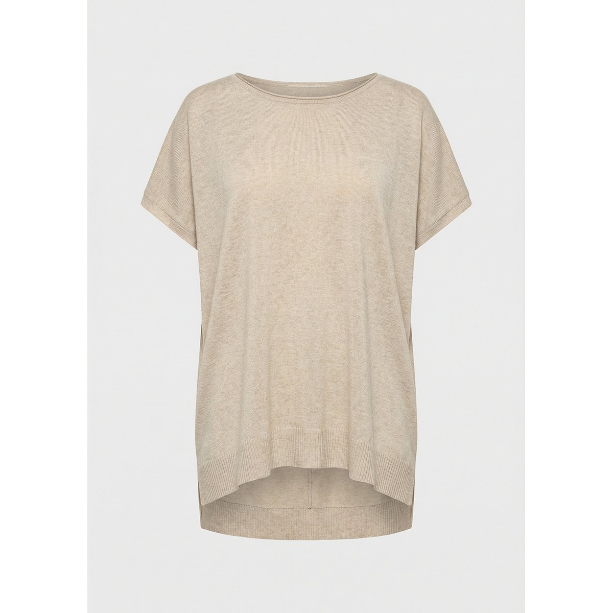 Pull oversize en maille fine beige, HUMILITY