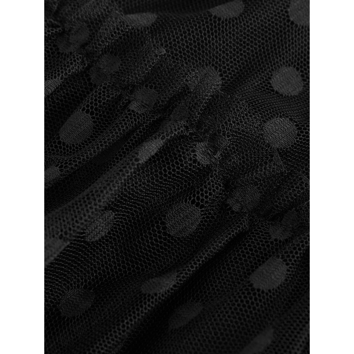Jupe en mesh à enfiler noir à pois, NEXT
