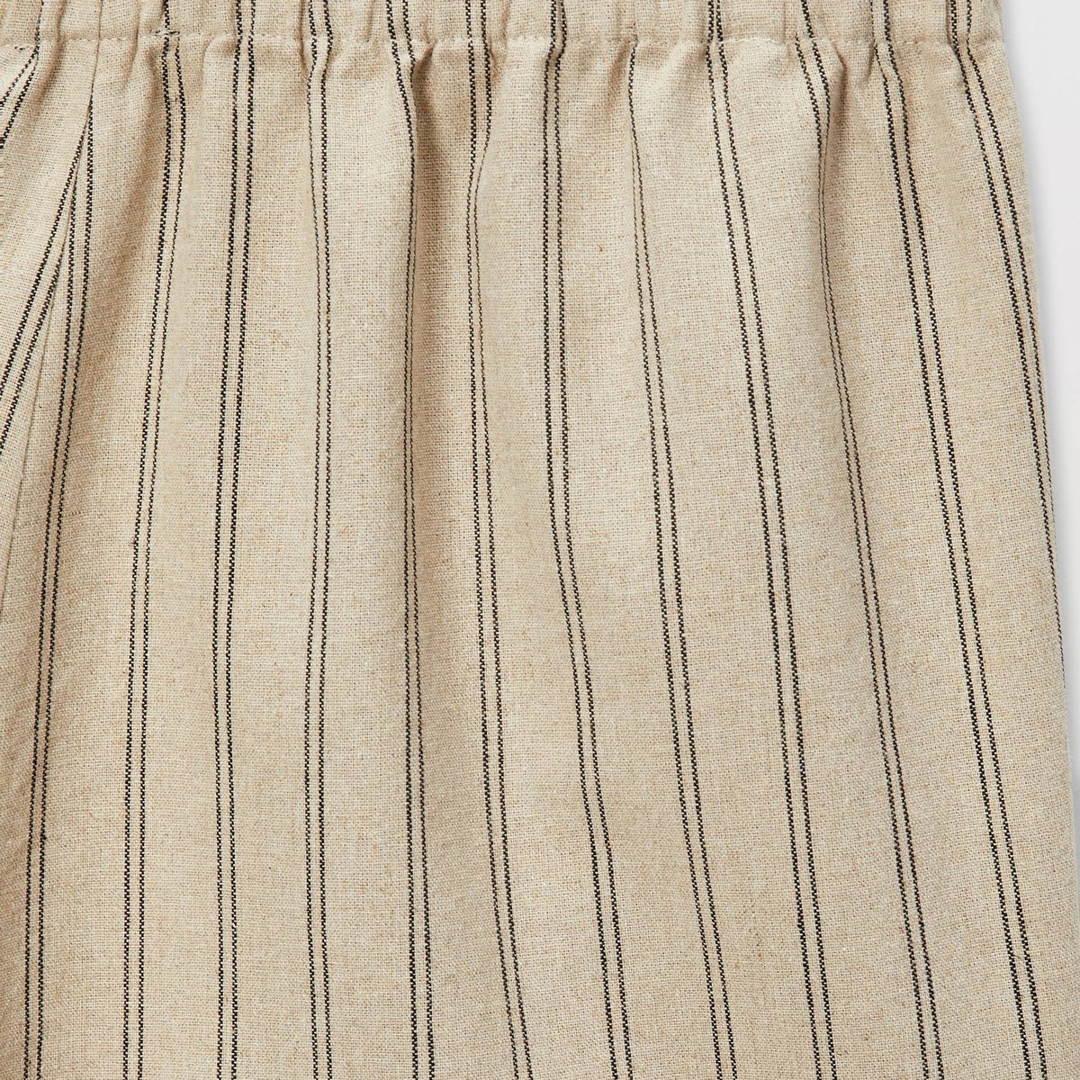 Short rayé élastiqué en lin et coton aphrodite, MONOPRIX